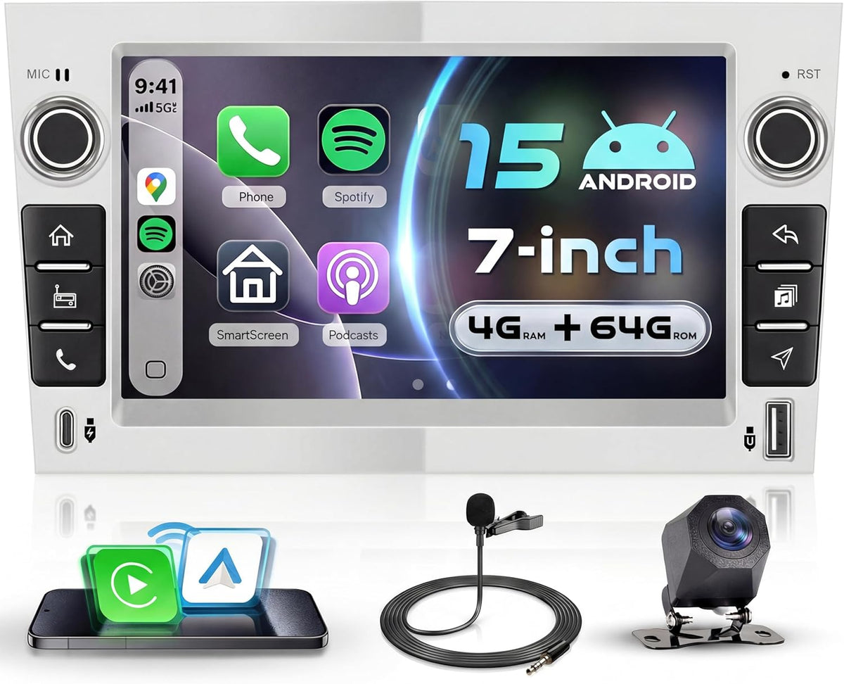 Autoradio 7″ Android 15 pour Opel — 4 Go + 64 Go