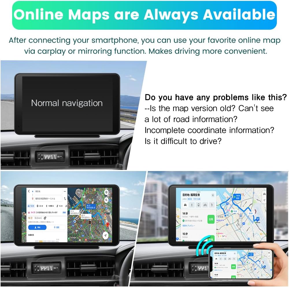 Écran voiture 7″ CarPlay et Android Auto